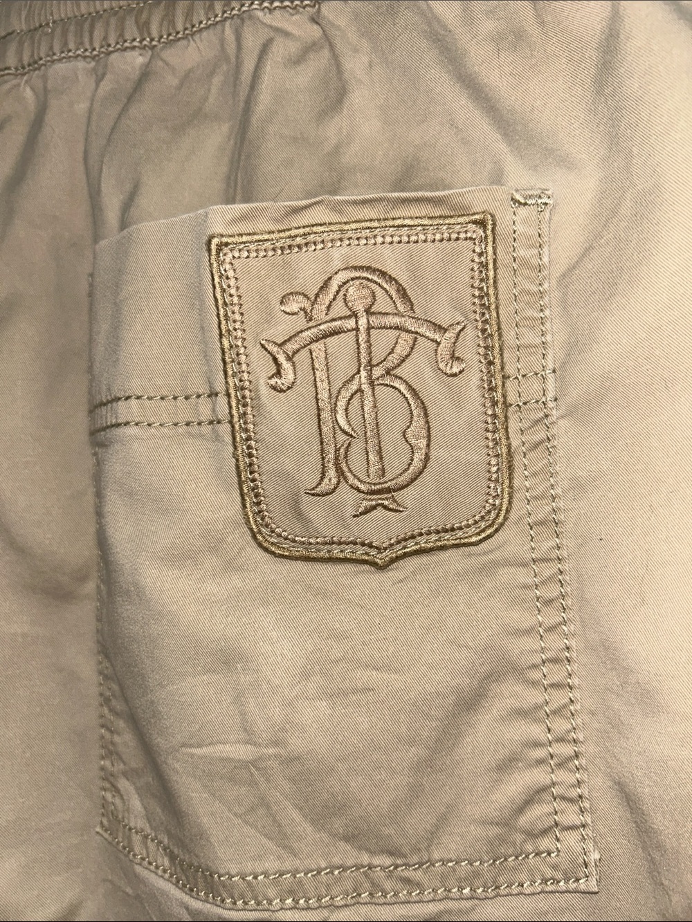 Tory Burch Cropped Cargo Pants in Tan - Picture 3 of 4